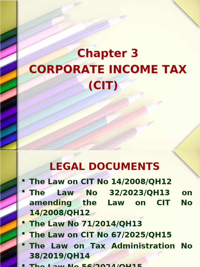 Corporate Income Tax Overview | PDF | Taxes | Expense