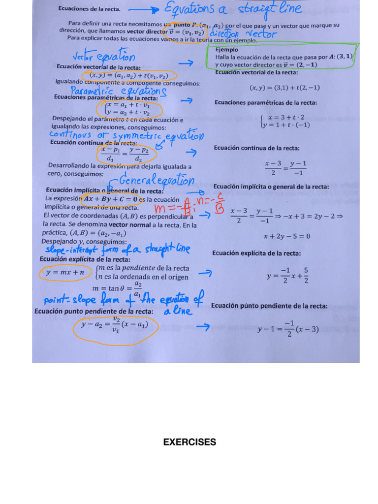 Vectors Solutions-Equations of A Straight Line. | PDF | Line (Geometry ...