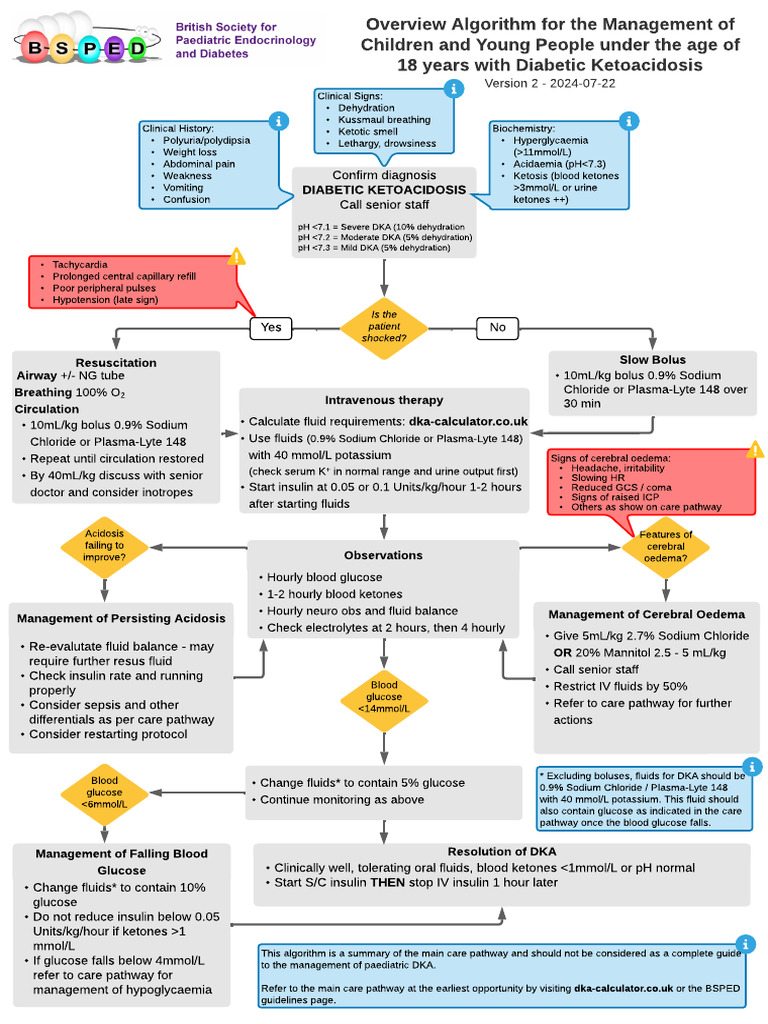 Pediatric Diabetic Ketoacidosis Management Guide | PDF | Medical ...