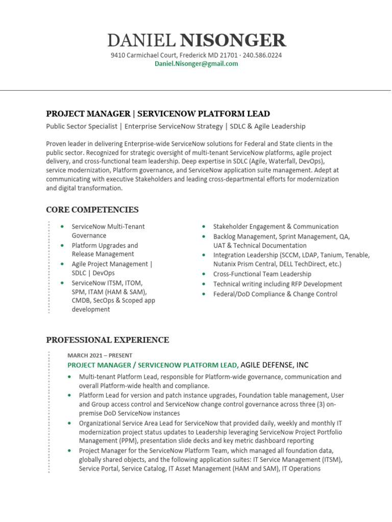 ServiceNow Project Manager Expertise | PDF | Software Development ...