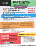 Download LGBT Heritage Month EssayVideo Contest by Bill Rosendahl SN92312945 doc pdf