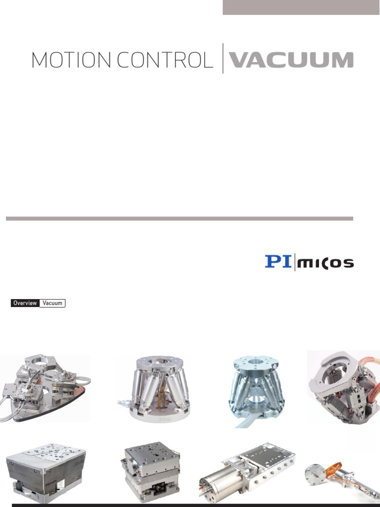 PI-Motion Control in Vacuum | PDF | X Ray | Engineering