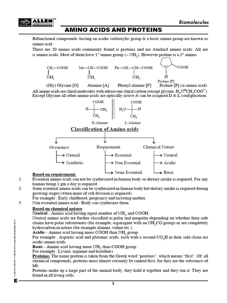 Understanding Amino Acids and Proteins | PDF | Amino Acid | Ion