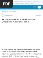 SAP PP Master Data Overview Guide | PDF