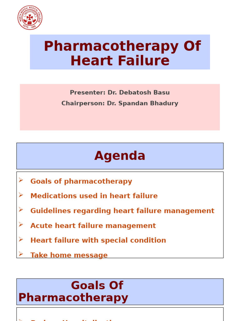 Heart Failure Pharmacotherapy Overview | PDF | Heart Failure | Angiotensin