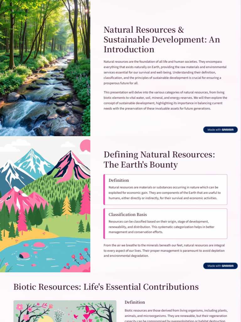 Sustainable Development of Natural Resources | PDF | Sustainability ...