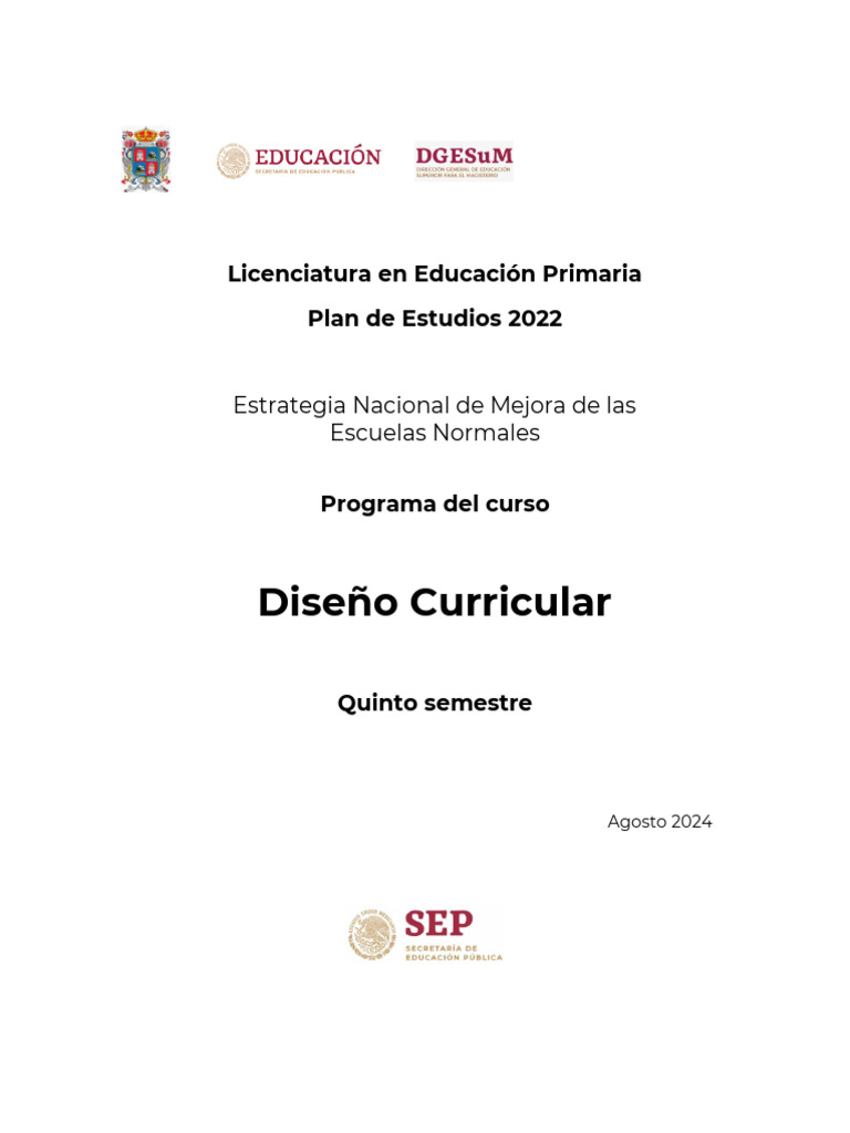Diseño Curricular en Educación Primaria | PDF | Plan de estudios ...