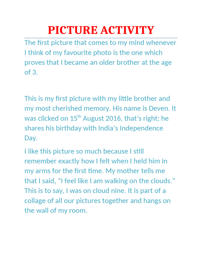 Picture Activity | PDF