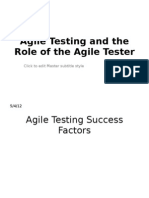Agile Testing and The Role of The Agile Tester: Click To Edit Master Subtitle Style