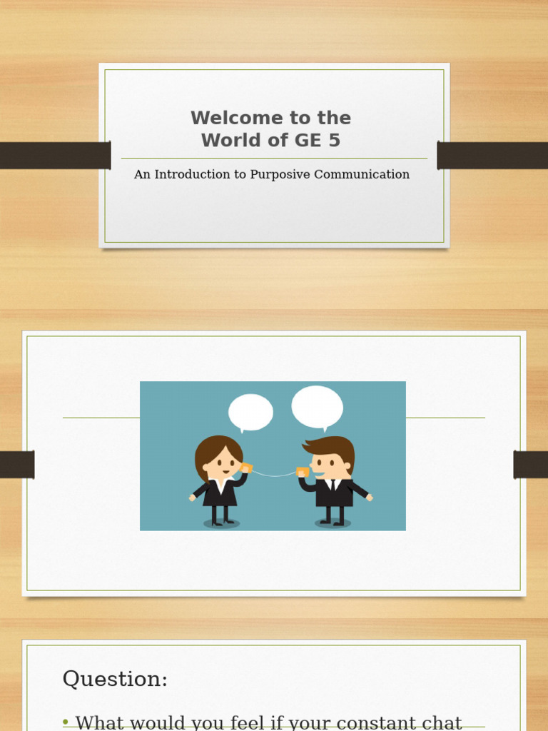 UNIT 1 PPT Introduction To GE 5 5 | PDF | Communication | Psychology