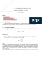 Vectores de Coordenadas y Cambio de Base