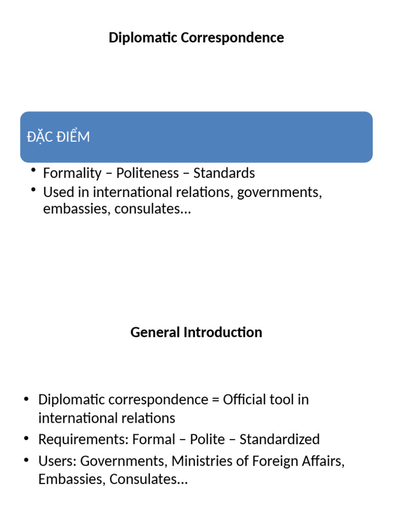 Diplomatic Correspondence Lecture EN Clean | PDF | Diplomatic ...