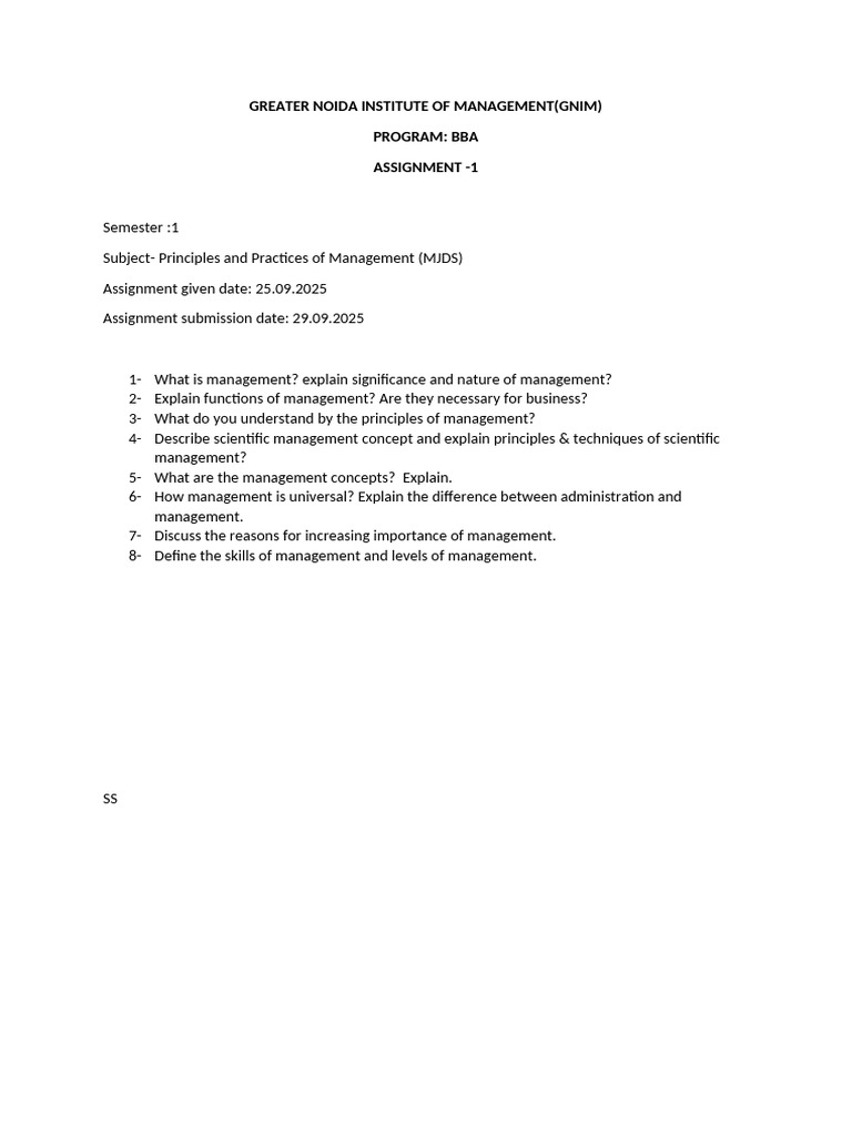 Bba Assignment - 1ppm | PDF