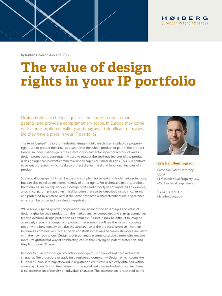 Maximizing Design Rights in IP Portfolios | PDF | Intellectual Property ...