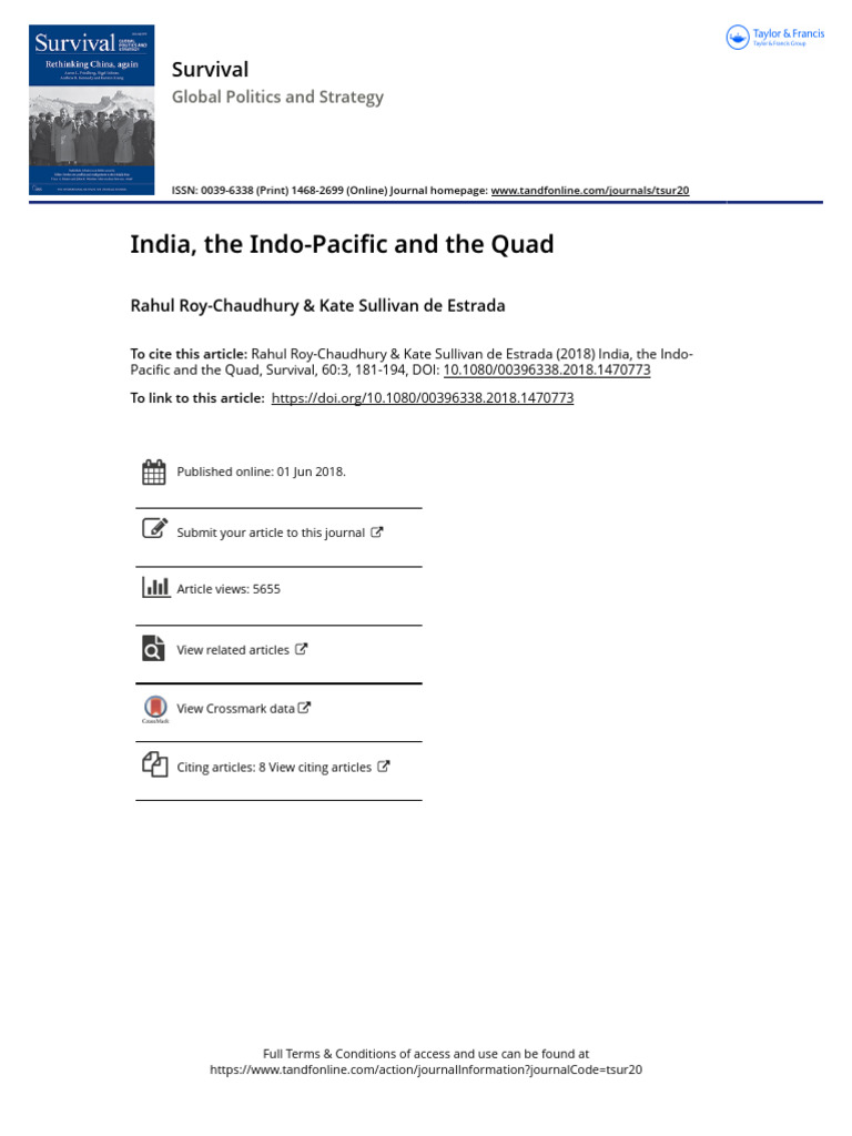 India and the Quad in the Indo-Pacific | PDF