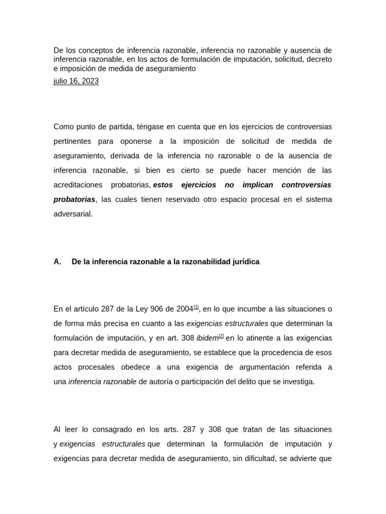 Inferencia Razonable y Medida de Aseguramiento | PDF | Razón | Inferencia