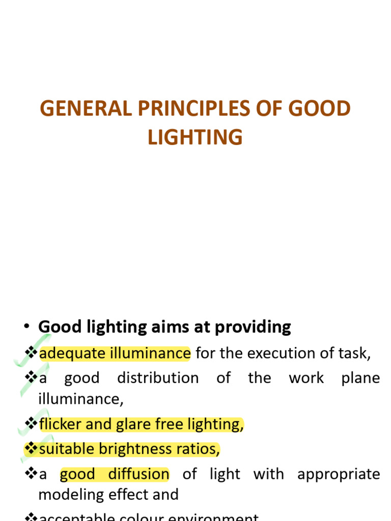 Principles of Effective Lighting Design | PDF | Lighting | Color
