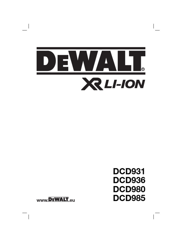 DeWalt Berbequim A Bateria DCD985 - Manual | PDF