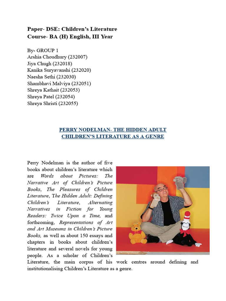 Exploring Children's Literature Genre | PDF | Children's Literature | Genre