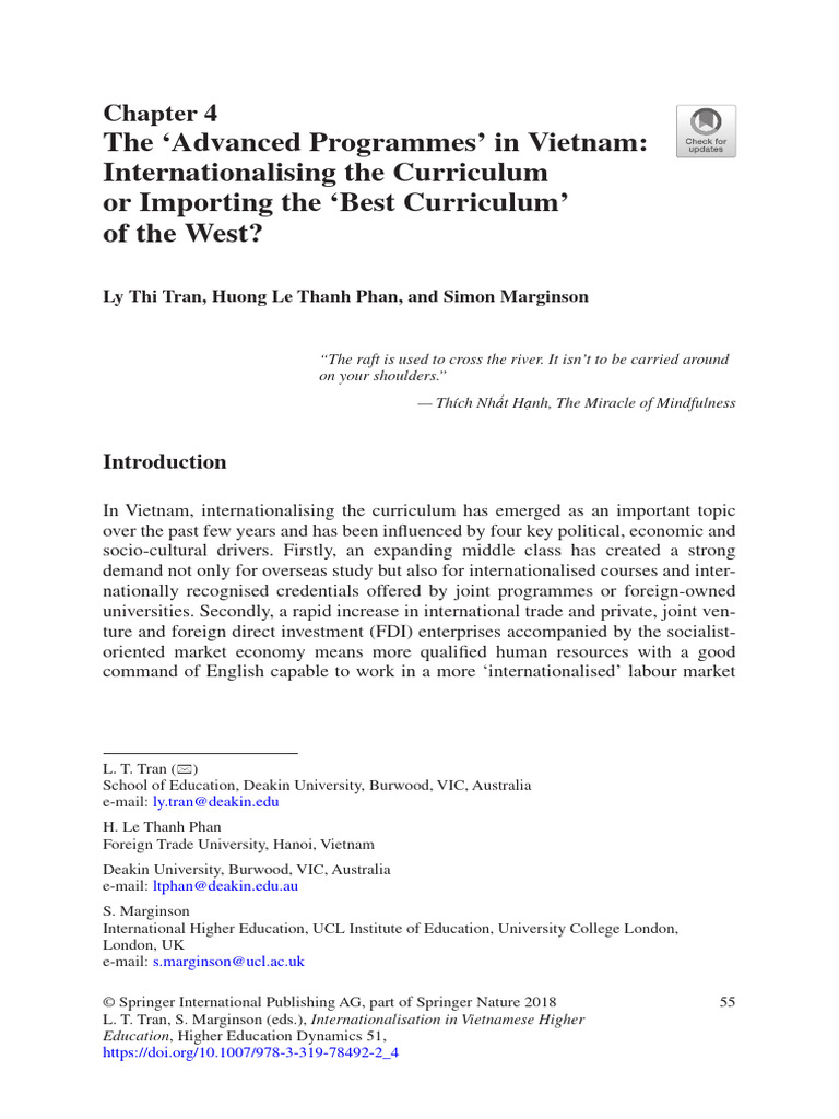 Vietnam's Advanced Programmes in HE | PDF | Curriculum | Vietnam