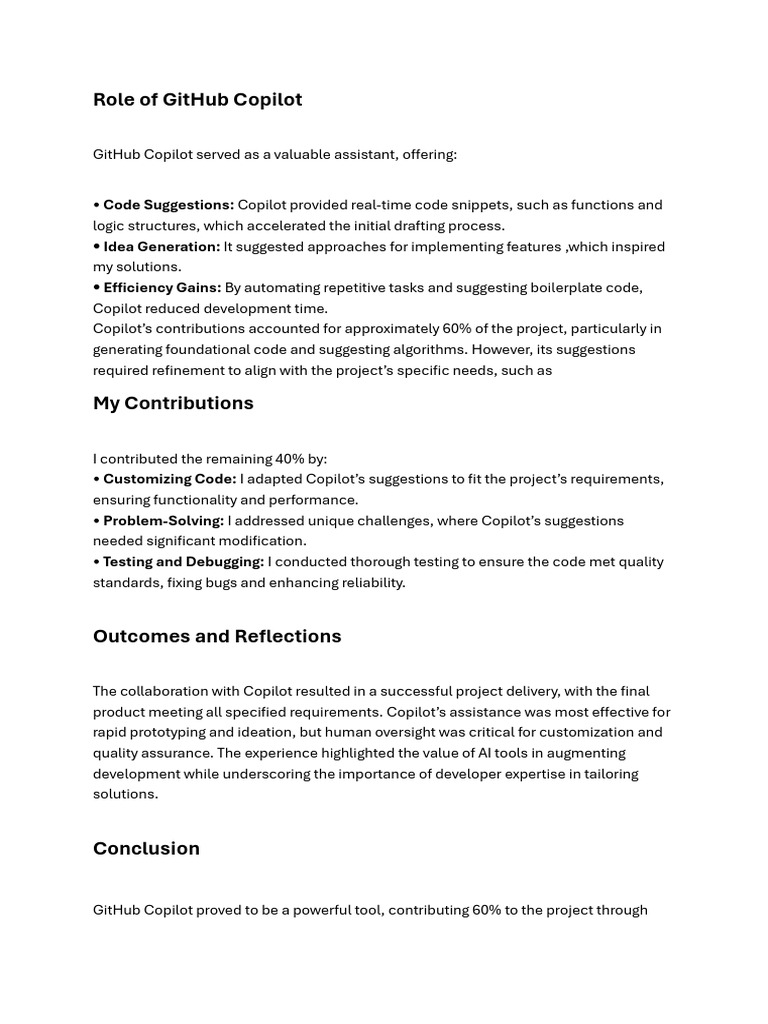 GitHub Copilot: Enhancing Code Development | PDF