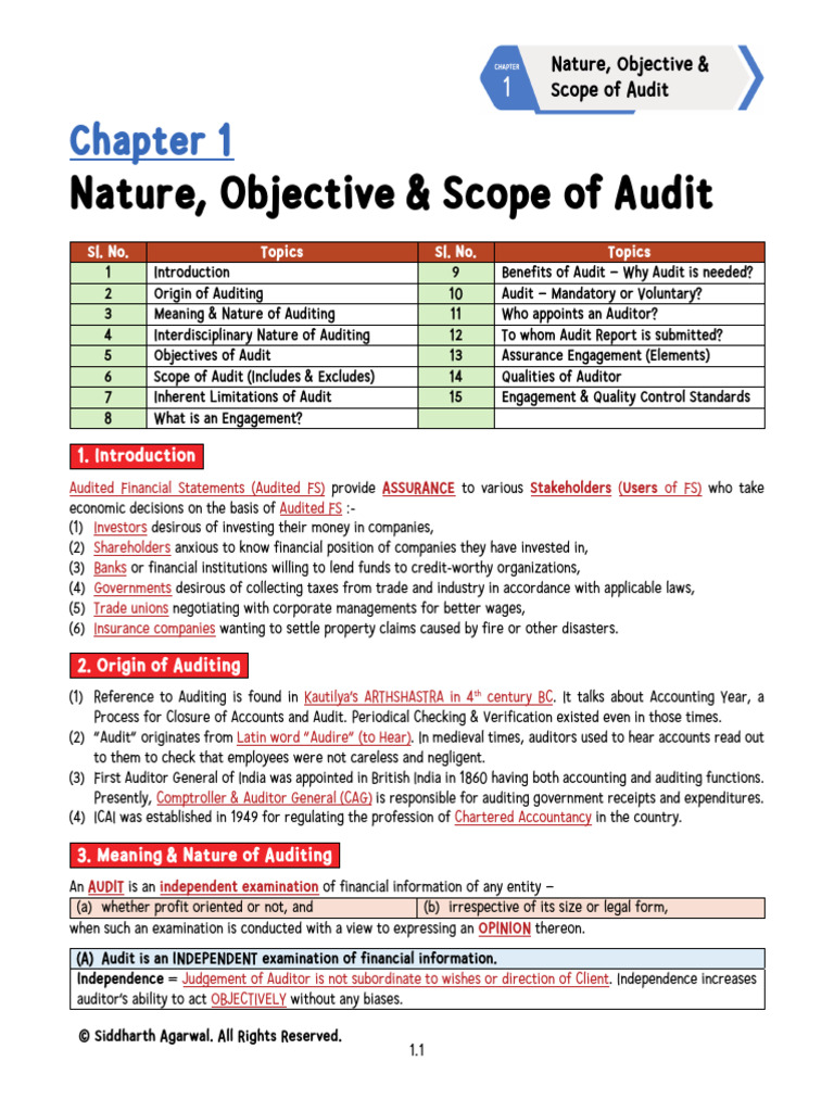 Audit 2.0 - 1st Chapter Notes - 1753095768546 | PDF | Audit | Financial ...