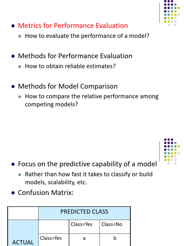Model Evaluation Metrics Explained | PDF | Receiver Operating ...