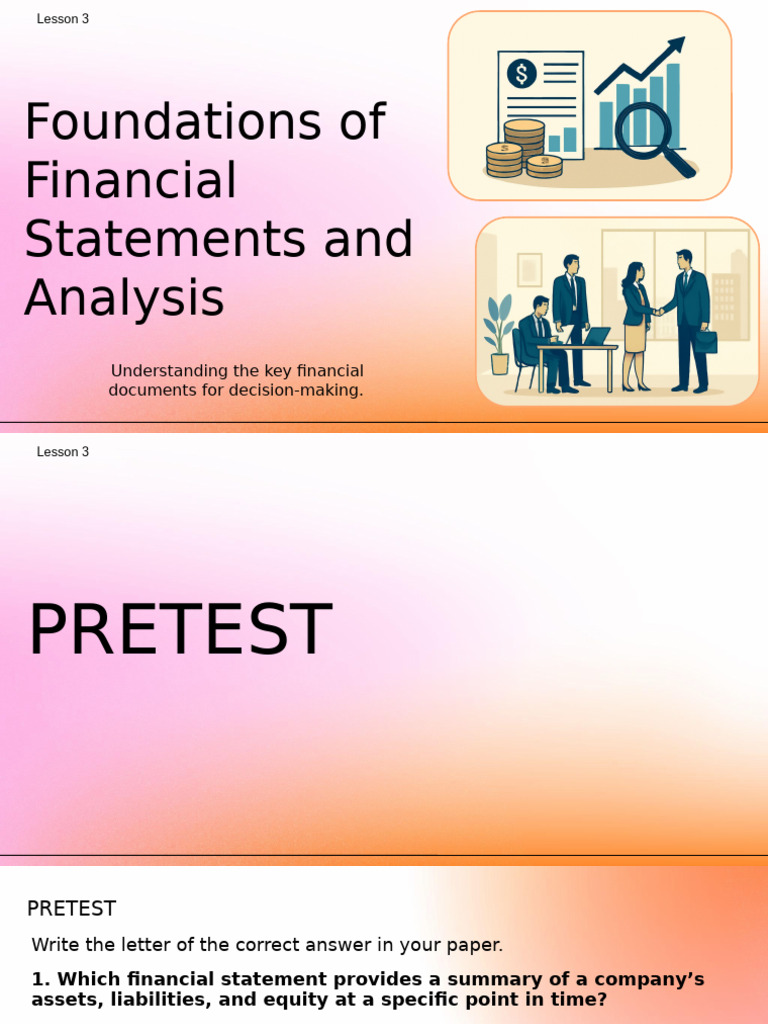 Lesson 3 Foundations of Financial Statements | PDF | Balance Sheet ...