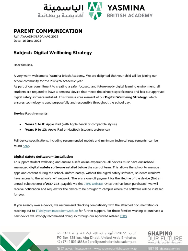Digital Wellbeing Strategy for Students | PDF