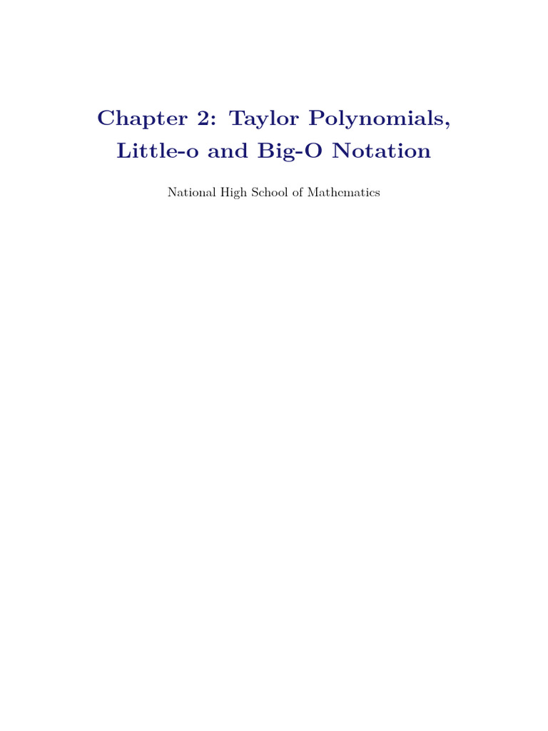 Taylor Polynomials and Notation Explained | PDF | Mathematical Analysis ...
