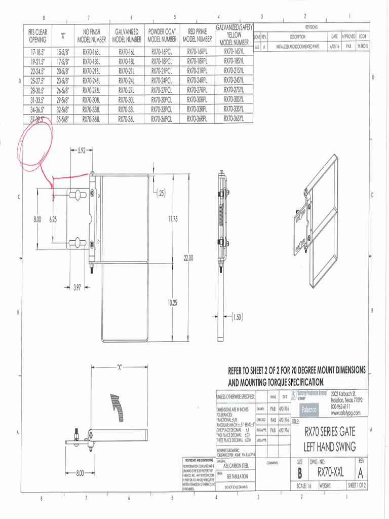 Saftey Gate For Ladder - RX SERIES | PDF
