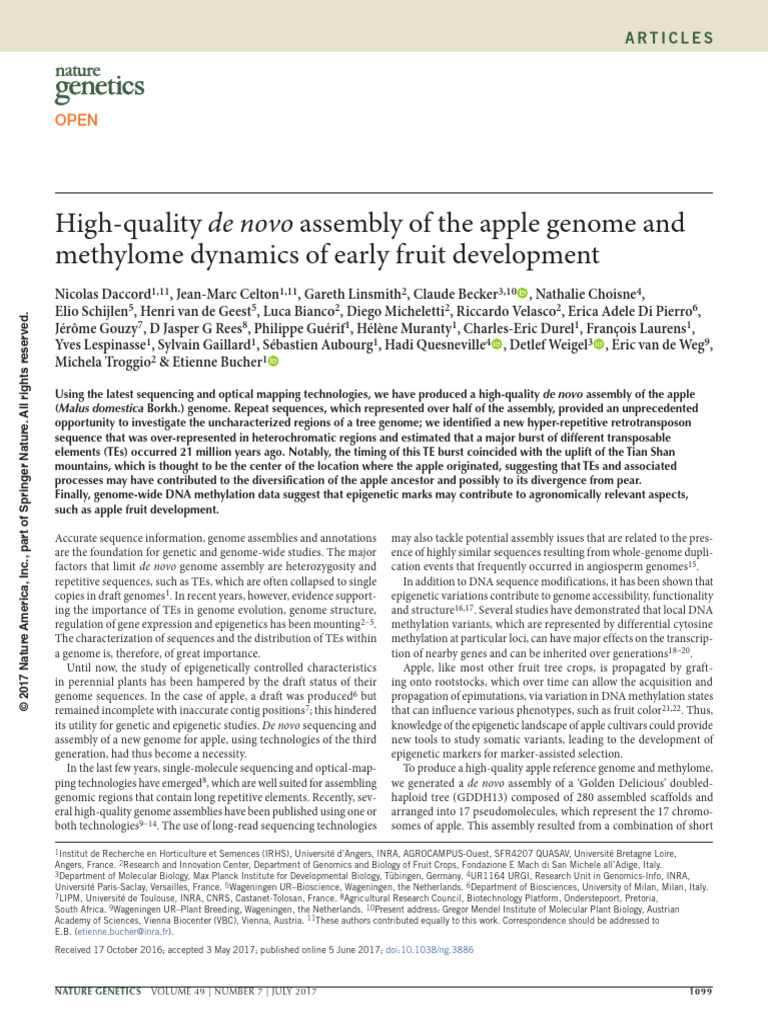 Daccord Et Al. - 2017 - High-Quality de Novo Assembly of The Apple ...