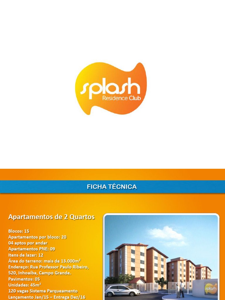 Splash Residence Club: Apartamentos 2 Quartos | PDF