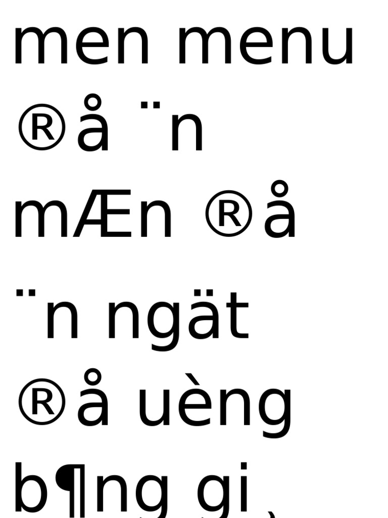 Men Menu | PDF
