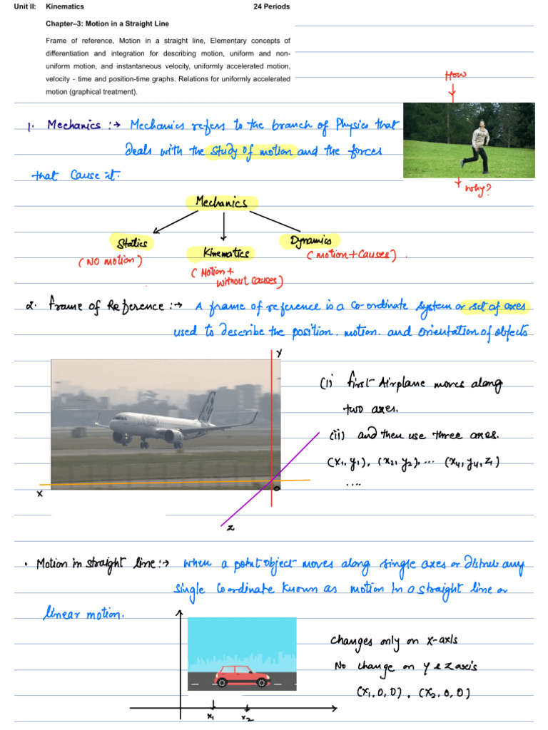 Mechanics and Motion Concepts Explained | PDF | Acceleration | Velocity