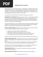 Human Resources Contract