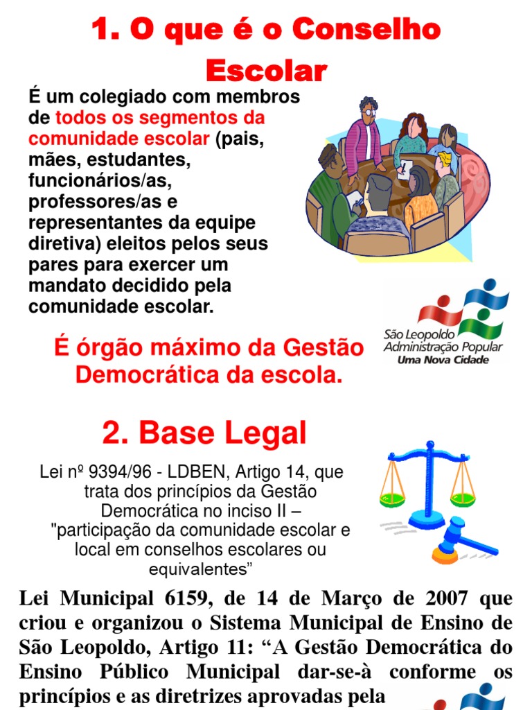 Funções e Importância do Conselho Escolar | PDF | Conselho de Segurança ...