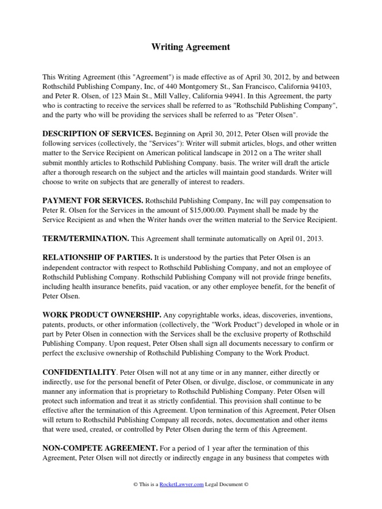 Freelance Writer Contract | PDF | Government Information | Government