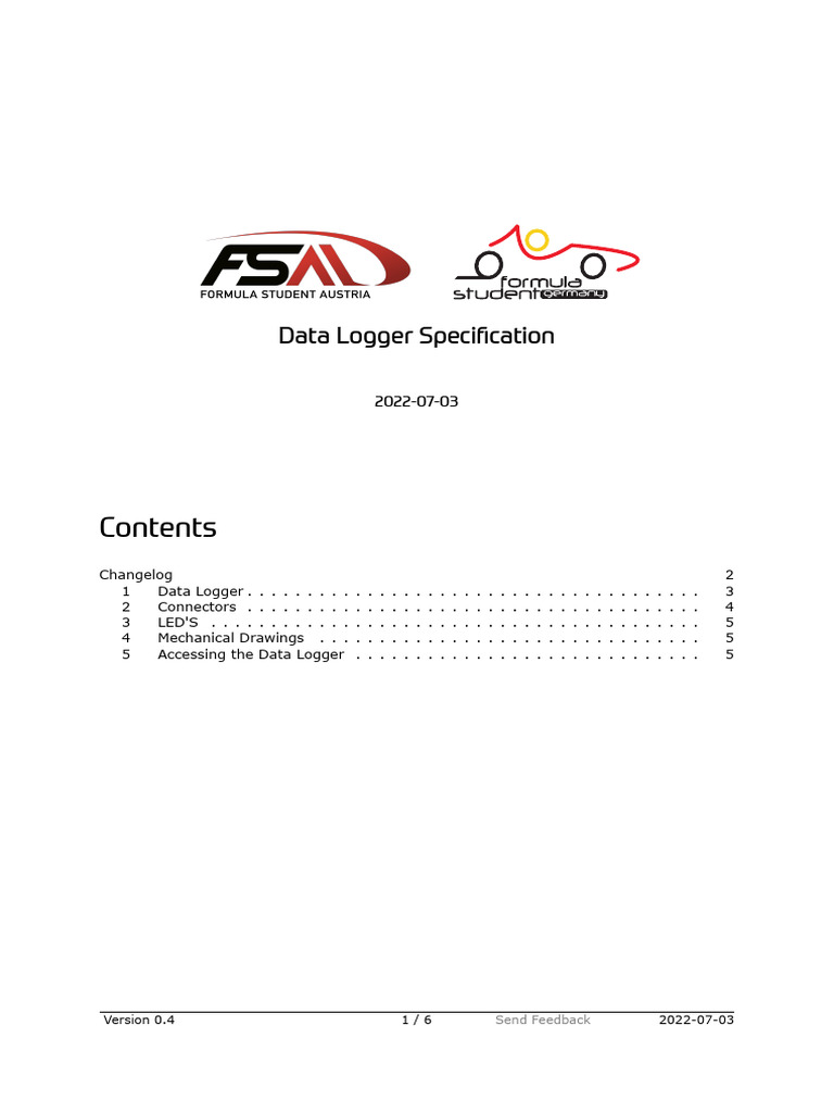 Data Logger Specification Overview | PDF | Electronics | Electrical ...