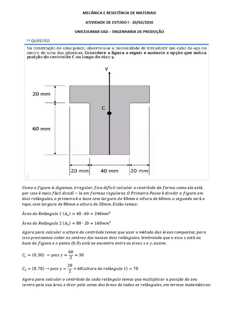 AtividadedeEstudoI MRM 2 | PDF