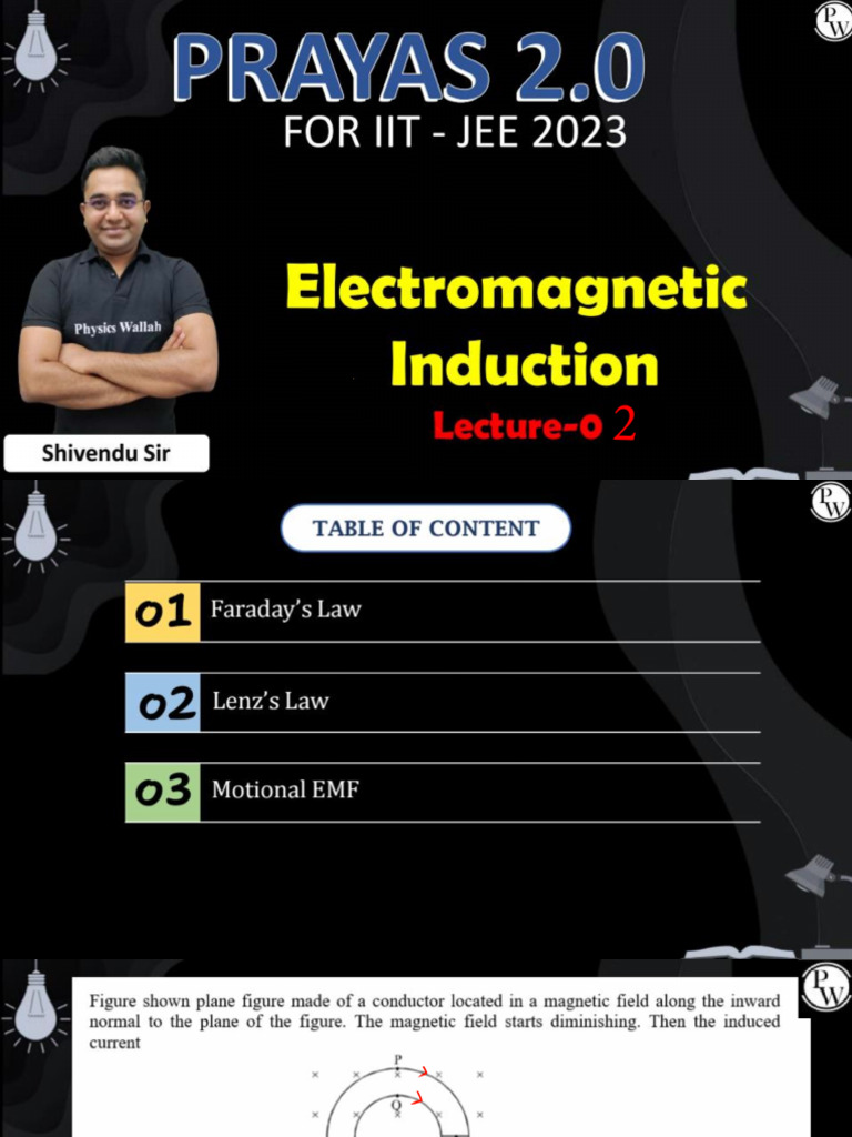 Electromagnetic Induction 02 - Class Notes - (2.0 2023 PW Star) | PDF