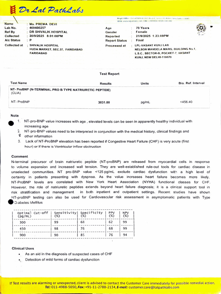 Test Report 21 Sept 2025 - 1758686495256 | PDF | Internal Medicine ...