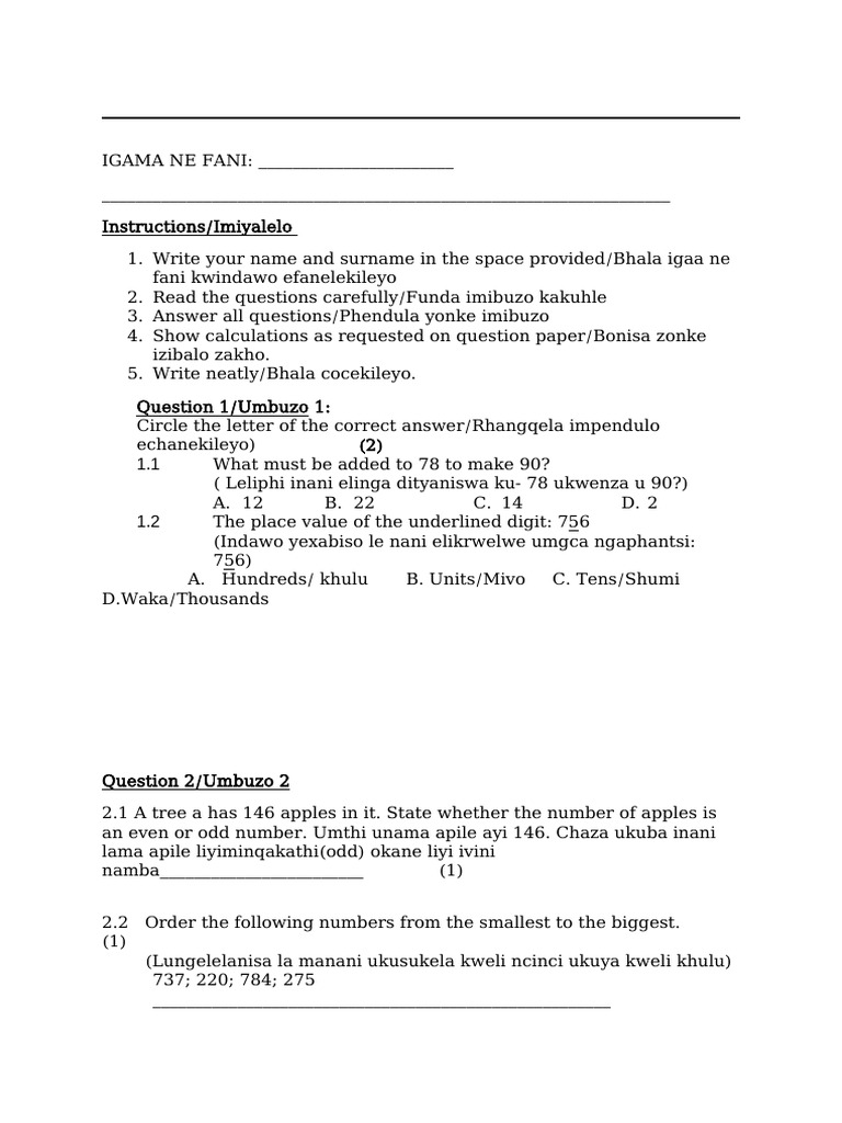 Grade 4 Math Assessment Guide | PDF