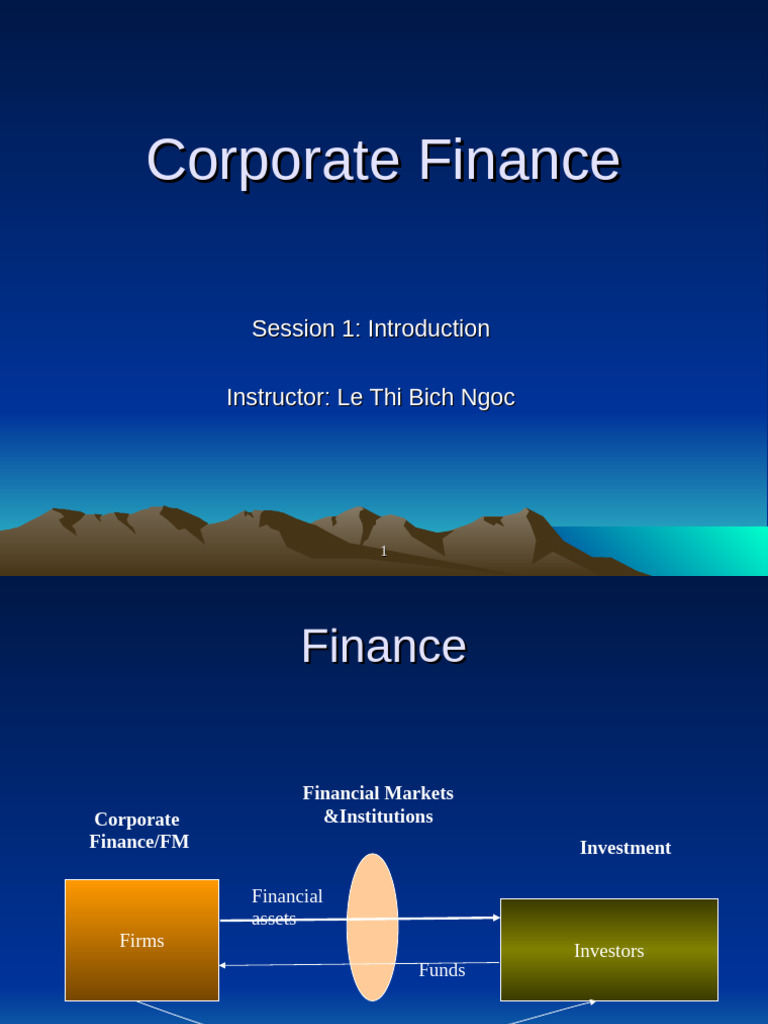 Introduction to Corporate Finance Concepts | PDF | Balance Sheet | Expense