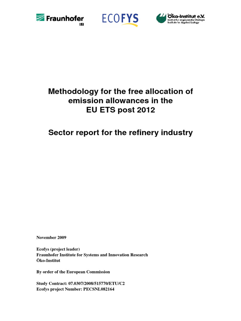 EU ETS Emission Allowance Methodology | PDF | Oil Refinery | Petroleum