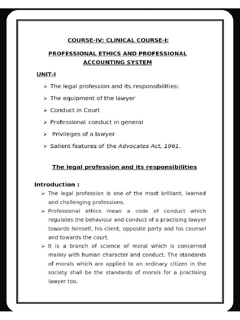 Professional Ethics Notes | PDF