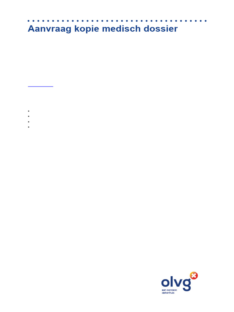 Formulier Aanvraag Kopie Medisch Dossier | PDF