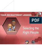 Selecting The Right People: Team Recruitment Lesson