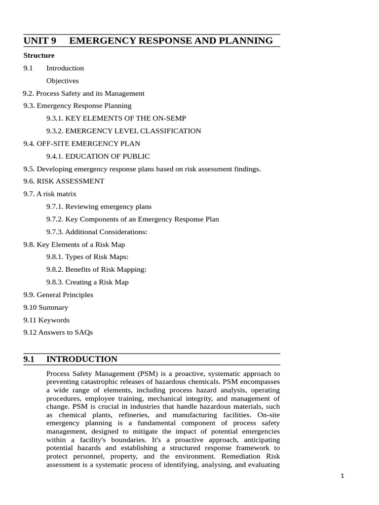 Emergency Response Planning Guide | PDF | Risk Assessment | Risk
