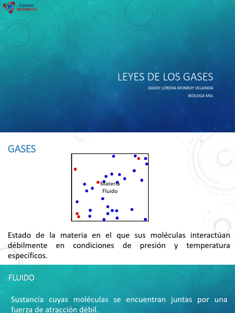 Leyes de los Gases: Propiedades y Fórmulas | PDF | Gases | Mole (Unidad)